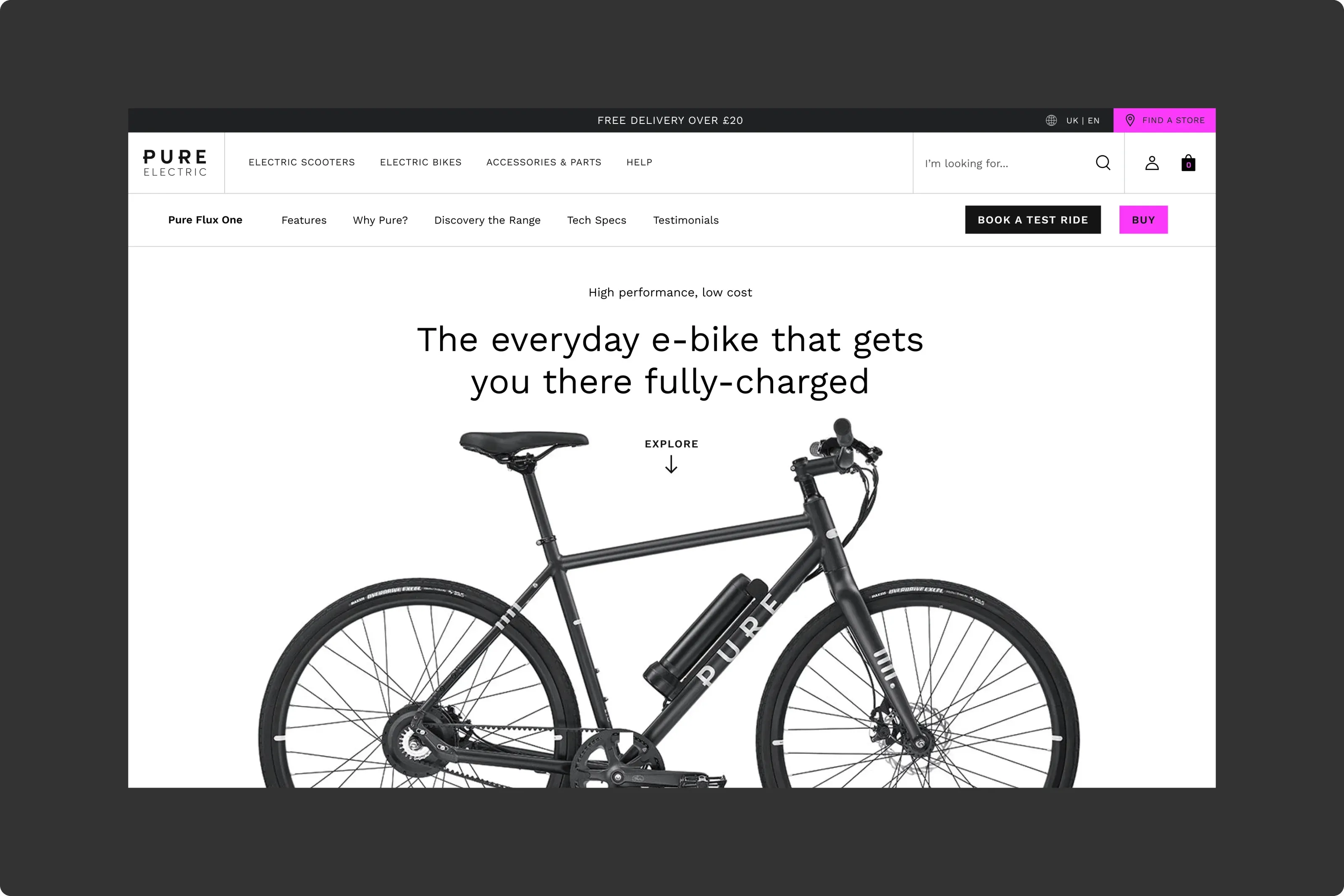 Shopify Replatform: PURE Electric